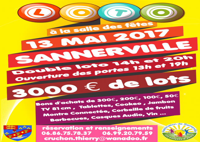 Loto Double loto 300€ Sannerville 13 mai... à Sannerville